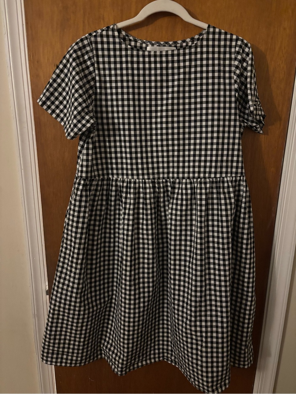 Tradlands Black and White Gingham Dress